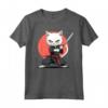 Khao Manee - Gatto Giapponese Samurai Kawaii, Gatto Ninja Maglietta - Design Unico per Appassionati di Gatti e Cultura Giapponese