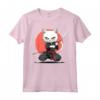 Khao Manee - Gatto Giapponese Samurai Kawaii, Gatto Ninja Maglietta - Design Unico per Appassionati di Gatti e Cultura Giapponese