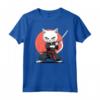 Khao Manee - Gatto Giapponese Samurai Kawaii, Gatto Ninja Maglietta - Design Unico per Appassionati di Gatti e Cultura Giapponese