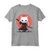 Samurai Khao Manee Gatto giapponese Kawaii Ninja Cat Maglietta - Design Unico con Stile Samurai e Gatti Kawaii per Appassionati della Cultura Giapponese