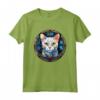 Khao Manee - Maglietta in Vetro Colorato con Design Gatto - Unico Capolavoro Artistico per Amanti dei Gatti