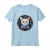 Khao Manee - Maglietta in Vetro Colorato con Design Gatto - Unico Capolavoro Artistico per Amanti dei Gatti