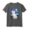 Khao Manee - Dipinto con Gatto Stellato, Motivo: Mamma e Papà Maglietta - Regalo Carino per Amanti dei Gatti - Ideale per Natale, Ringraziamento o Compleanno