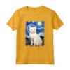 Khao Manee - Dipinto con Gatto Stellato, Motivo: Mamma e Papà Maglietta - Regalo Carino per Amanti dei Gatti - Ideale per Natale, Ringraziamento o Compleanno