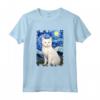 Khao Manee - Dipinto con Gatto Stellato, Motivo: Mamma e Papà Maglietta - Regalo Carino per Amanti dei Gatti - Ideale per Natale, Ringraziamento o Compleanno