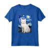 Khao Manee - Dipinto con Gatto Stellato, Motivo: Mamma e Papà Maglietta - Regalo Carino per Amanti dei Gatti - Ideale per Natale, Ringraziamento o Compleanno