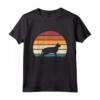 Retro Vintage Sunset Kitten Feline Pet Khao Manee Cat Maglietta - Unique Cat Lover Apparel for Pet Owners