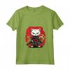 Donna Gatto Giapponese Ninja Kawaii Khao Manee Cat Samurai Maglietta con Collo a V - Stile Unico e Originale - Acquista Online Maglietta Donna Gatto