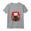 Donna Gatto Giapponese Ninja Kawaii Khao Manee Cat Samurai Maglietta con Collo a V - Stile Unico e Originale - Acquista Online Maglietta Donna Gatto