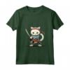 Donna Samurai Khao Manee Gatto Giapponese Kawaii Ninja Cat Maglietta con Collo a V - Design Vivido e Intricato per Appassionati di Gatti e Ninja