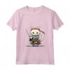 Donna Samurai Khao Manee Gatto Giapponese Kawaii Ninja Cat Maglietta con Collo a V - Design Vivido e Intricato per Appassionati di Gatti e Ninja