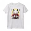 Samurai Gatto Giapponese Kawaii Ninja Khao Manee Cat Maglietta - Design Unico per Appassionati di Gatti e Cultura Giapponese