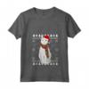 Donna Khao Manee - Cappello da Babbo Natale con Gatto Maglietta con Collo a V - Regalo per Amanti dei Gatti a Natale