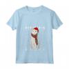 Donna Khao Manee - Cappello da Babbo Natale con Gatto Maglietta con Collo a V - Regalo per Amanti dei Gatti a Natale