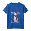 Donna Khao Manee - Cappello da Babbo Natale con Gatto Maglietta con Collo a V - Regalo per Amanti dei Gatti a Natale