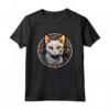 Khao Manee - Piombo in Vetro Colorato, Maglietta con Design Artistico Gatto - Ideale come Regalo per Amanti dei Gatti