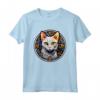 Khao Manee - Piombo in Vetro Colorato, Maglietta con Design Artistico Gatto - Ideale come Regalo per Amanti dei Gatti