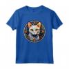 Khao Manee - Piombo in Vetro Colorato, Maglietta con Design Artistico Gatto - Ideale come Regalo per Amanti dei Gatti