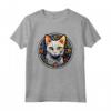 Khao Manee - Piombo in Vetro Colorato, Maglietta con Design Artistico Gatto - Ideale come Regalo per Amanti dei Gatti