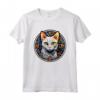 Khao Manee - Piombo in Vetro Colorato, Maglietta con Design Artistico Gatto - Ideale come Regalo per Amanti dei Gatti
