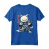 Samurai Gatto Giapponese Kawaii Ninja Khao Manee Cat Maglietta - Design Unico per Amanti dei Gatti e della Cultura Giapponese