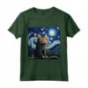 Khao Manee - Gatto Starry Night - Maglietta per Amanti dei Gatti Khao Manee - Ideale per Compleanni