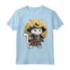 Gatto giapponese Ninja Kawaii Khao Manee Cat Samurai Maglietta - Design Unico per Appassionati di Gatti e Cultura Giapponese