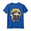 Gatto giapponese Ninja Kawaii Khao Manee Cat Samurai Maglietta - Design Unico per Appassionati di Gatti e Cultura Giapponese