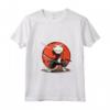 Donna Samurai Khao Manee Gatto giapponese Kawaii Ninja Cat Maglietta con Collo a V - Moda Giapponese Unica per Appassionati di Gatti