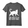 Some Heroes Have Fur Instead of Wings - Maglietta Gatti Khao Manee con Citazione - Regalo Unico per Amanti dei Gatti