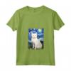 Khao Manee - Dipinto con Gatto Stellato, Motivo Mamma e Papà - Maglietta Collo a V per Amanti dei Gatti - Regalo Carino per Natale, Ringraziamento o Compleanno