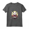 Donna Samurai Gatto Giapponese Kawaii Ninja Khao Manee Cat Maglietta con Collo a V - Design Unico e Intricato per Amanti dei Gatti e della Cultura Giapponese
