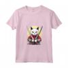 Donna Samurai Gatto Giapponese Kawaii Ninja Khao Manee Cat Maglietta con Collo a V - Design Unico e Intricato per Amanti dei Gatti e della Cultura Giapponese