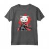 Khao Manee - Gatto Giapponese Samurai Kawaii, Gatto Ninja Maglietta - Design Intricato per Appassionati di Gatti e Ninja