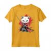 Khao Manee - Gatto Giapponese Samurai Kawaii, Gatto Ninja Maglietta - Design Intricato per Appassionati di Gatti e Ninja