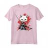 Khao Manee - Gatto Giapponese Samurai Kawaii, Gatto Ninja Maglietta - Design Intricato per Appassionati di Gatti e Ninja