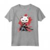 Khao Manee - Gatto Giapponese Samurai Kawaii, Gatto Ninja Maglietta - Design Intricato per Appassionati di Gatti e Ninja