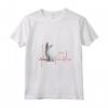 Khao Manee Cat Heartbeat ECG Love - Maglietta con Collo a V per Gatti Thai Unici - Regalo per Amanti dei Gatti Khao Manee