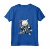 Donna Samurai Gatto Giapponese - Kawaii Ninja Khao Manee Cat Maglietta con Collo a V - Ideale per Appassionati di Gatti e Amanti della Cultura Giapponese