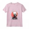 Donna Khao Manee - Gatto Samurai Kawaii - Maglietta con Collo a V per Appassionati di Gatti e Ninja