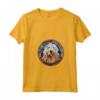 Komondor Dog - Maglietta Artistica in Vetro Colorato con Collo a V - Celebra l'Amore per i Cani