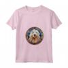Komondor Dog - Maglietta Artistica in Vetro Colorato con Collo a V - Celebra l'Amore per i Cani