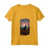 Donna Komondor Cane Mamma Papà Montagna Alberi Artistico Maglietta con Collo a V - Regalo per Amanti dei Cani Komondor - Ideale per Natale, Ringraziamento o Compleanni