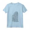 Donna Komondor Dog Line Art Minimalista Mamma Papà Maglietta con Collo a V - Regalo per Amanti dei Cani Komondor - Ideale per Natale e Compleanni