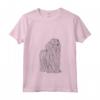 Donna Komondor Dog Line Art Minimalista Mamma Papà Maglietta con Collo a V - Regalo per Amanti dei Cani Komondor - Ideale per Natale e Compleanni