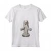 Donna Divertente Yoga Dog Komondor Maglietta con Collo a V - Idea Regalo per Amanti dei Cani - Arte della Meditazione Canina