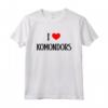 I Love Komondors - I Heart Komondors Amante dei Cani Maglietta - Regalo Unico per Proprietari di Komondors e Amanti dei Cuccioli