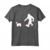 Divertente Bigfoot che Cammina con i Regali del Cane Komondor - Maglietta Ideale per Amanti dei Cani e Credenti Bigfoot - Regalo Compleanno o Natale