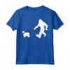 Divertente Bigfoot che Cammina con i Regali del Cane Komondor - Maglietta Ideale per Amanti dei Cani e Credenti Bigfoot - Regalo Compleanno o Natale