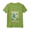 Donna Kuvasz Four Paws Two Feet One Team - Maglietta con Collo a V per Proprietari di Kuvasz Ungheresi